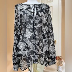 Nilli Lotan Silk Paisley Print Blouse sz S $595